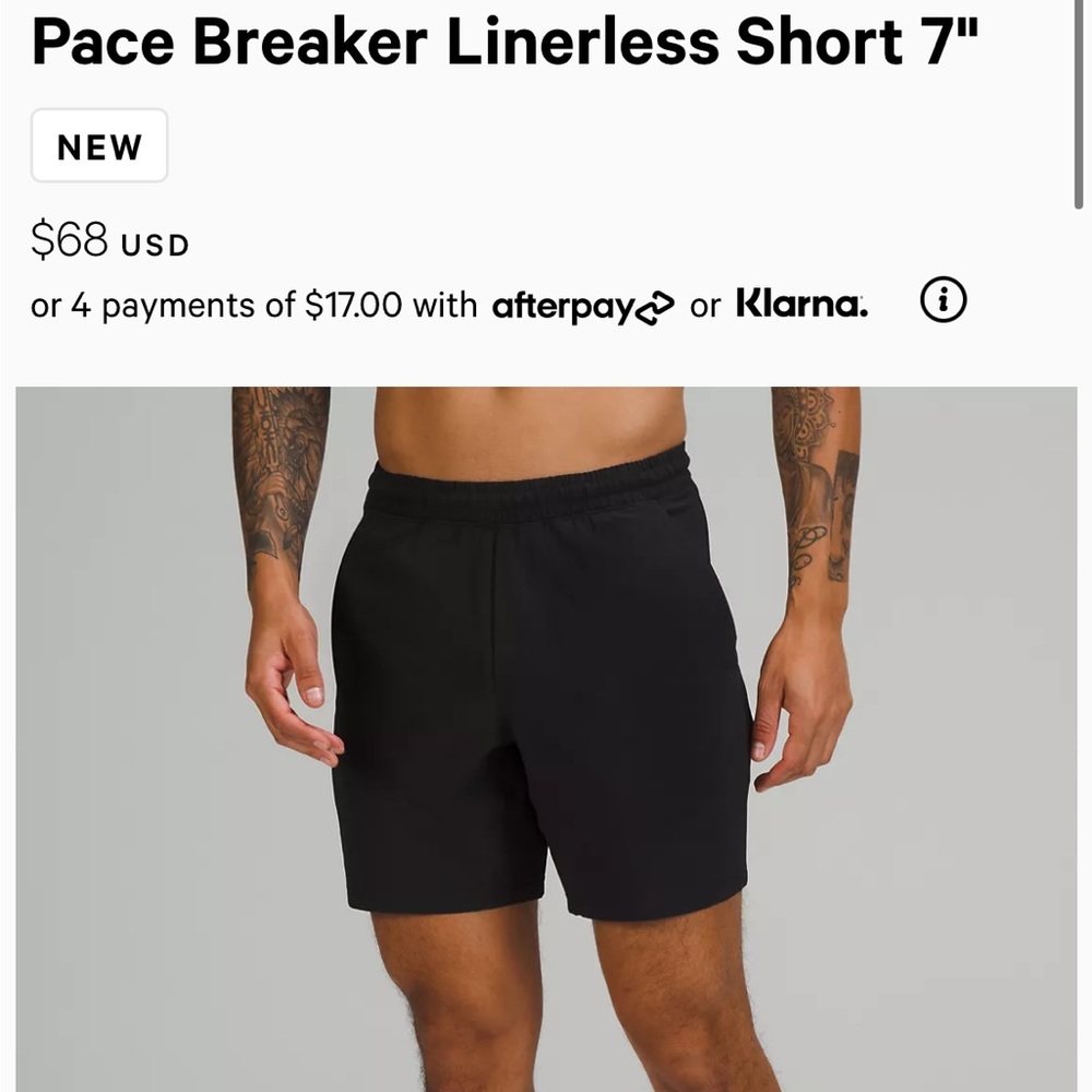 Lululemon Pace Breaker Linerless Shorts 7"